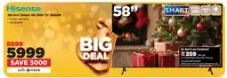 HiFi Corp Hisense 58-inch Smart 4K UHD TV-58A6N offer