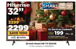 HiFi Corp Hisense 32-inch Smart HD TV-32A4Q offer