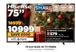 HiFi Corp Hisense 75-inch QLED 4K TV-75Q6G offer