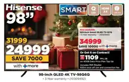 HiFi Corp Hisense 98'' QLED 4K TV-98Q6GQ offer