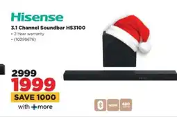 HiFi Corp Hisense 3.1 Channel Soundbar HS3100 offer