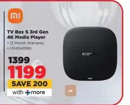 HiFi Corp Xiaomi TV Box S 3rd Gen 4K Media Player offer