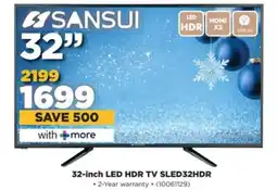 HiFi Corp Sansui 32-inch LED HDR TV SLED32HDR offer
