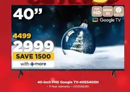HiFi Corp 40-inch FHD Google TV-40E5400H offer