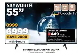 HiFi Corp Skyworth 55-inch 55X6600H Mini LED 4K offer