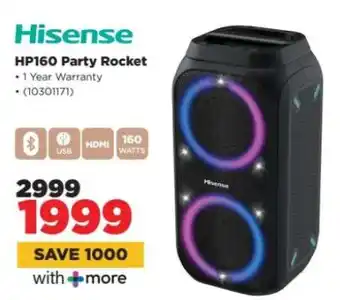 HiFi Corp Hisense HP160 Party Rocket offer