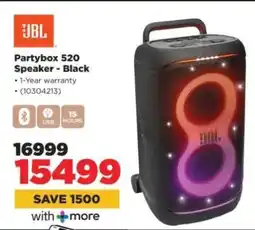 HiFi Corp JBL Partybox 520 Speaker - Black offer