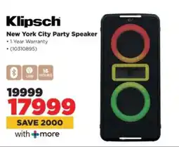 HiFi Corp Klipsch New York City Party Speaker offer