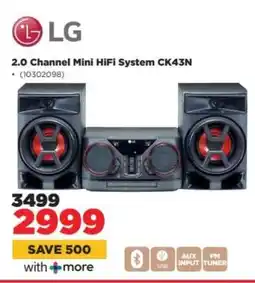 HiFi Corp LG 2.0 Channel Mini HiFi System CK43N offer