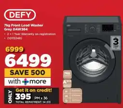 HiFi Corp DEFY 7kg Front Load Washer Grey DAW384 offer