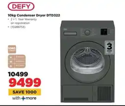 HiFi Corp DEFY 10kg Condenser Dryer DTD322 offer