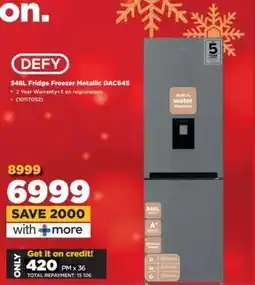 HiFi Corp DEFY 348L Fridge Freezer Metallic DAC645 offer