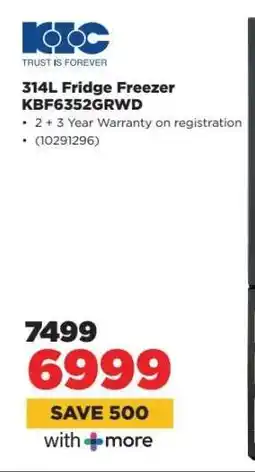 HiFi Corp 314L Fridge Freezer KBF6352GRWD offer