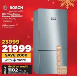 HiFi Corp Bosch 619L Fridge Freezer Stainless KGN86C130Z offer