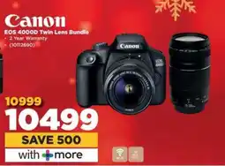 HiFi Corp Canon EOS 4000D Twin Lens Bundle offer