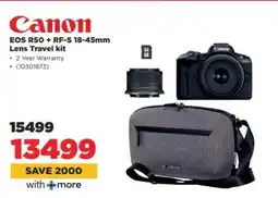 HiFi Corp Canon EOS R50 + RF-S 18-45mm Lens Travel kit offer