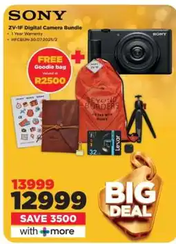 HiFi Corp SONY ZV-1F Digital Camera Bundle offer