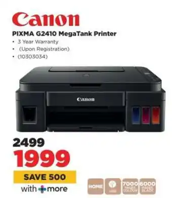 HiFi Corp Canon PIXMA G2410 MegaTank Printer offer