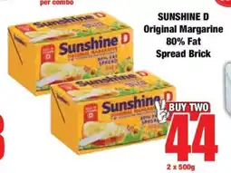 Boxer SUNSHINE D Original Margarine 80% Fat Spread Brick offer