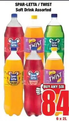 Boxer SPAR-LETTA / TWIST Soft Drink Assorted offer