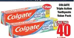 Boxer Colgate Triple Action Toothpaste Value Pack offer