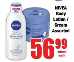 Boxer NIVEA Body Lotion / Cream Assorted offer