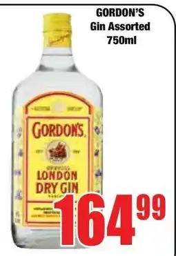 Boxer GORDON’S Gin Assorted 750ml offer