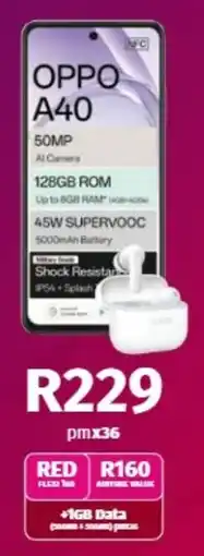 Vodacom Oppo A40 offer
