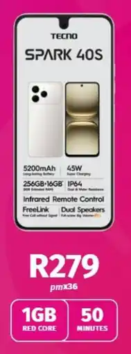 Vodacom Tecno Spark 40S offer