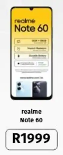 Vodacom Realme Note 60 offer