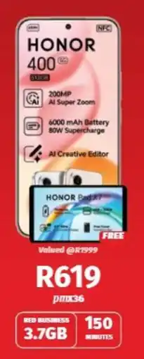 Vodacom Honor 400 offer