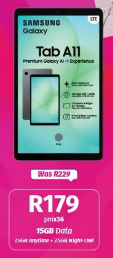 Vodacom Samsung Galaxy Tab A11 offer