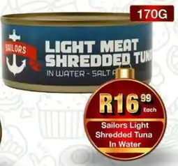 Take 'n Pay Sailors Light Shredded Tuna In Water offer
