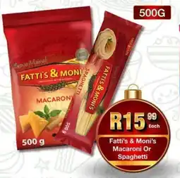 Take 'n Pay Fatti's & Moni's Macaroni Or Spaghetti offer