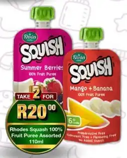 Take 'n Pay Rhodes Squash 100% Fruit Puree Assorted offer