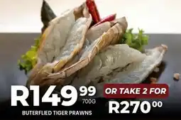 Take 'n Pay Buterflied tiger prawns offer