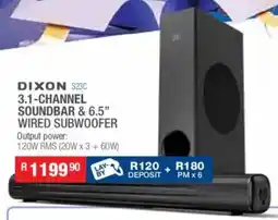 Cash Crusaders Dixon 3.1-channel soundbar & 6.5" wired subwoofer offer