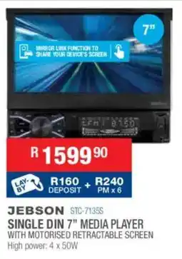 Cash Crusaders Jebson single din 7" media player offer