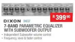 Cash Crusaders Dixon 7-band parametric equalizer with subwoofer output offer