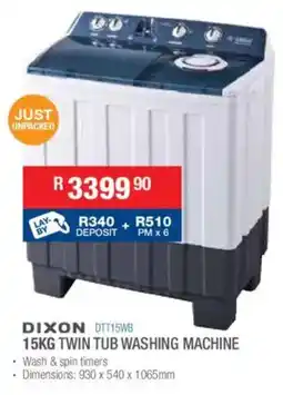 Cash Crusaders Dixon twin tub washing machine offer