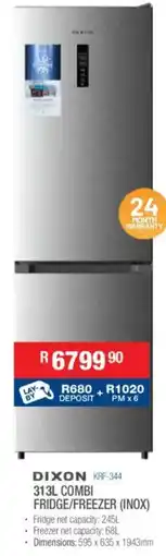 Cash Crusaders Dixon combi fridge/ freezer offer