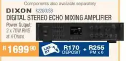 Cash Crusaders Dixon digital stereo echo mixing amplifier offer