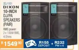 Cash Crusaders Dixon 10-inch dj/pa speakers offer
