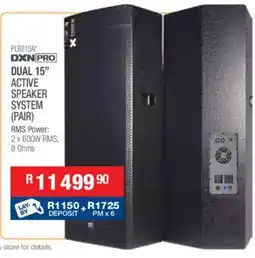 Cash Crusaders Dxn pro dual 15" active speaker system offer