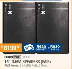 Cash Crusaders Dxn pro 15" dj/pa speakers offer