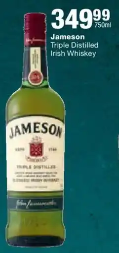 Checkers Liquor Shop Jameson Triple Distilled Irish Whiskey offer