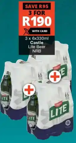 Checkers Liquor Shop Castle Lite Beer NRB offer
