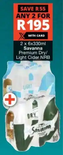 Checkers Liquor Shop Savanna Premium Dry/ Light Cider NRB offer