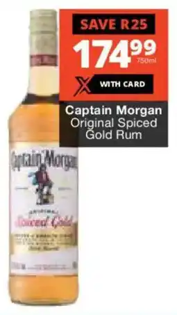 Checkers Liquor Shop Captain Morgan Original Spiced Gold Rum offer