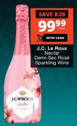 Checkers Liquor Shop J.C. Le Roux Nectar Demi-Sec Rosé Sparkling Wine offer